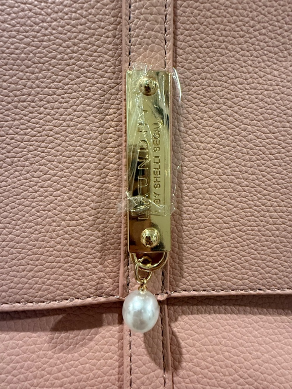 Laundry by Shelli Segal Women's Pink Shoulder Bag - Elegant Pearl Accent - Picture 5 of 9